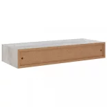 2 db betonszürke MDF falra szerelhető fiókos polc 60x23,5x10 cm