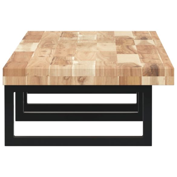 acél és tömör akácfa falra szerelhető mosdópolc