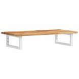 acél és tömör akácfa falra szerelhető mosdópolc