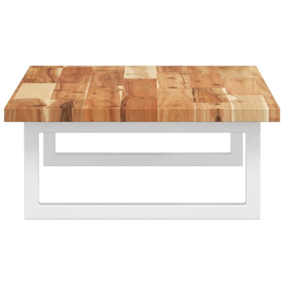 acél és tömör akácfa falra szerelhető mosdópolc