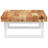 acél és tömör akácfa falra szerelhető mosdópolc