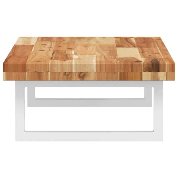 acél és tömör akácfa falra szerelhető mosdópolc