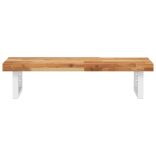 acél és tömör akácfa falra szerelhető mosdópolc