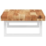 acél és tömör akácfa falra szerelhető mosdópolc