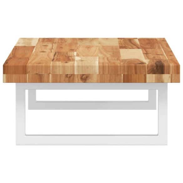 acél és tömör akácfa falra szerelhető mosdópolc