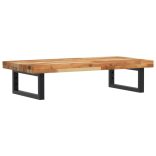 acél és tömör akácfa falra szerelhető mosdópolc