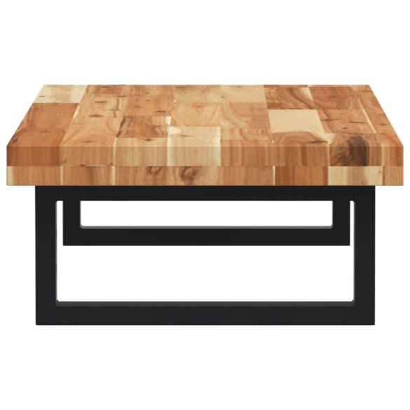 acél és tömör akácfa falra szerelhető mosdópolc