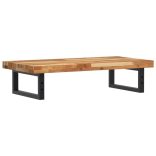 acél és tömör akácfa falra szerelhető mosdópolc