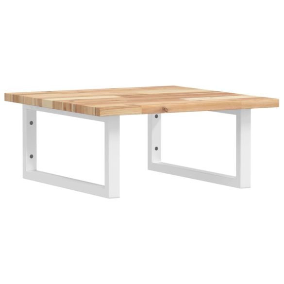 acél és tömör akácfa falra szerelhető mosdópolc