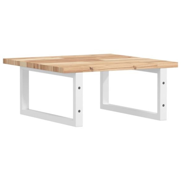 acél és tömör akácfa falra szerelhető mosdópolc