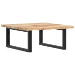 acél és tömör akácfa falra szerelhető mosdópolc