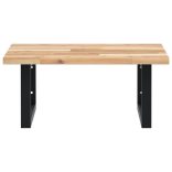 acél és tömör akácfa falra szerelhető mosdópolc