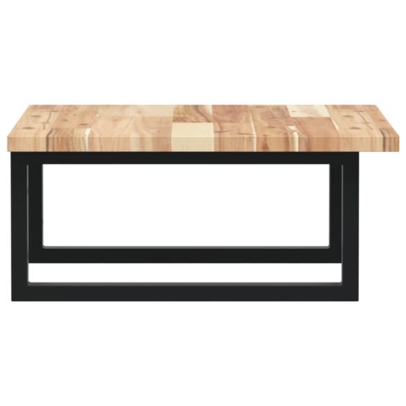 acél és tömör akácfa falra szerelhető mosdópolc