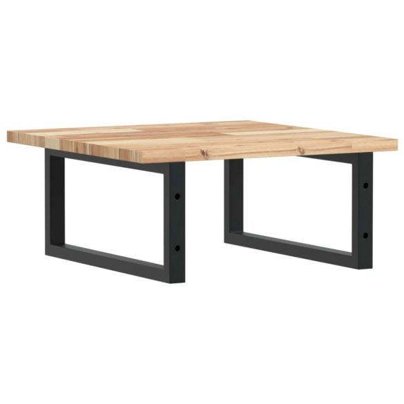 acél és tömör akácfa falra szerelhető mosdópolc