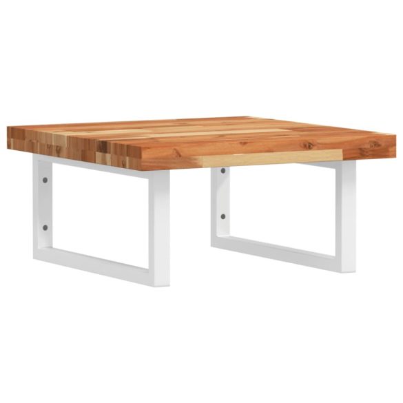 acél és tömör akácfa falra szerelhető mosdópolc