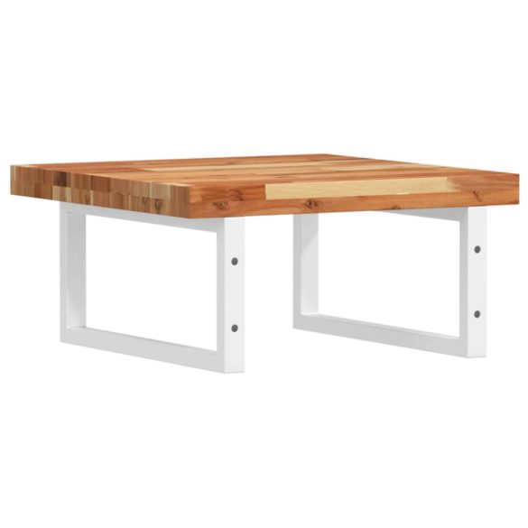 acél és tömör akácfa falra szerelhető mosdópolc