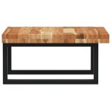 acél és tömör akácfa falra szerelhető mosdópolc