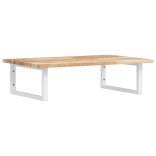 acél és tömör akácfa falra szerelhető mosdópolc