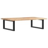 acél és tömör akácfa falra szerelhető mosdópolc