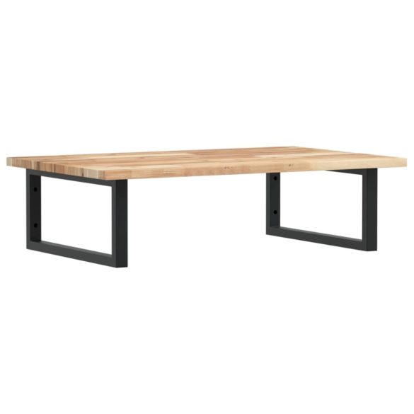 acél és tömör akácfa falra szerelhető mosdópolc