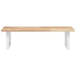 acél és tömör akácfa falra szerelhető mosdópolc