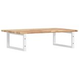 acél és tömör akácfa falra szerelhető mosdópolc