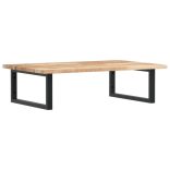 acél és tömör akácfa falra szerelhető mosdópolc