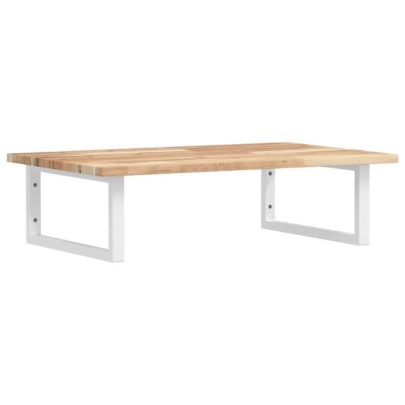 acél és tömör akácfa falra szerelhető mosdópolc