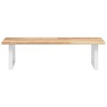 acél és tömör akácfa falra szerelhető mosdópolc