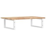 acél és tömör akácfa falra szerelhető mosdópolc