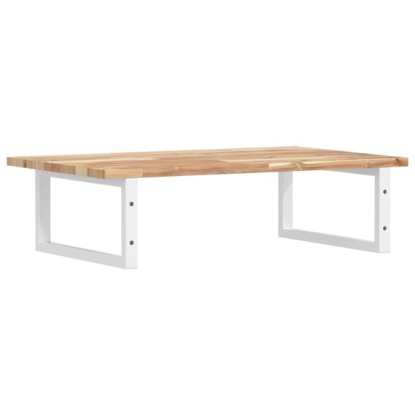 acél és tömör akácfa falra szerelhető mosdópolc