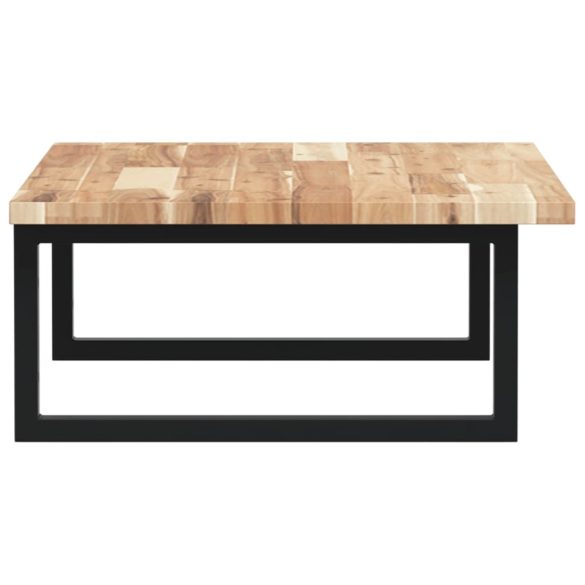 acél és tömör akácfa falra szerelhető mosdópolc