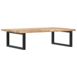 acél és tömör akácfa falra szerelhető mosdópolc