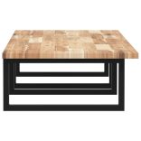 acél és tömör akácfa falra szerelhető mosdópolc