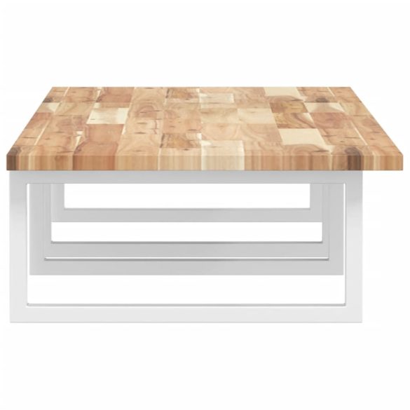 acél és tömör akácfa falra szerelhető mosdópolc