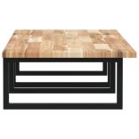 acél és tömör akácfa falra szerelhető mosdópolc