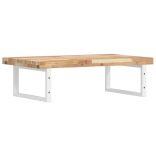 acél és tömör akácfa falra szerelhető mosdópolc