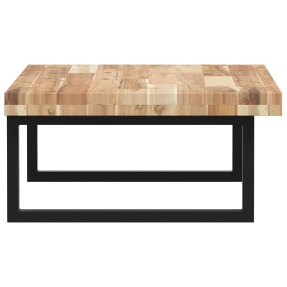 acél és tömör akácfa falra szerelhető mosdópolc