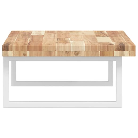 acél és tömör akácfa falra szerelhető mosdópolc