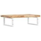 acél és tömör akácfa falra szerelhető mosdópolc