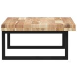 acél és tömör akácfa falra szerelhető mosdópolc