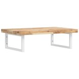 acél és tömör akácfa falra szerelhető mosdópolc