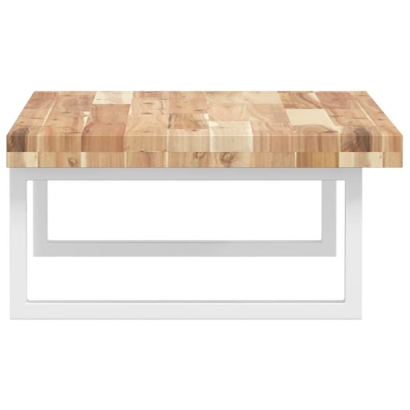 acél és tömör akácfa falra szerelhető mosdópolc