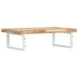 acél és tömör akácfa falra szerelhető mosdópolc