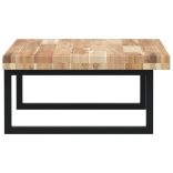 acél és tömör akácfa falra szerelhető mosdópolc