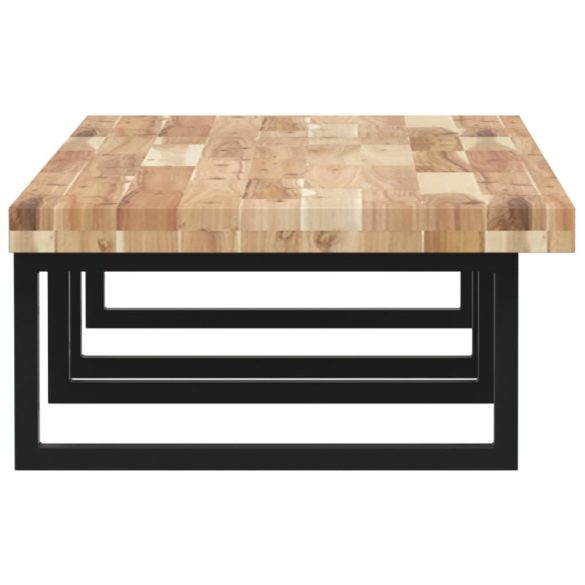 acél és tömör akácfa falra szerelhető mosdópolc