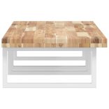 acél és tömör akácfa falra szerelhető mosdópolc