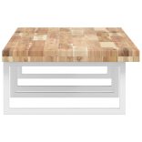 acél és tömör akácfa falra szerelhető mosdópolc