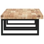 acél és tömör akácfa falra szerelhető mosdópolc