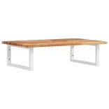 acél és tömör akácfa falra szerelhető mosdópolc